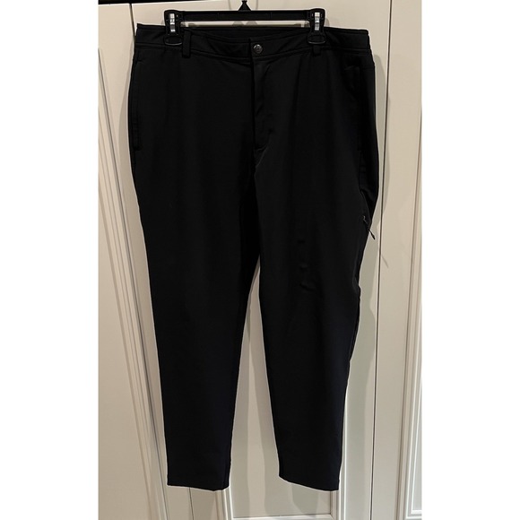 Mack Weldon Mens Large Black Polyester Stretch Performance Jogger Pants - Picture 1 of 7